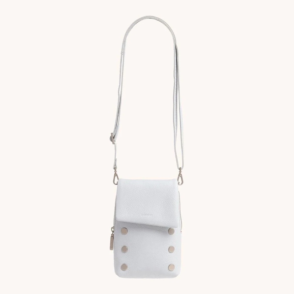 Hammitt VIP Mini Mobile Leather Crossbody Handbag Bluebird Light Blue Gray - Picture 12 of 13